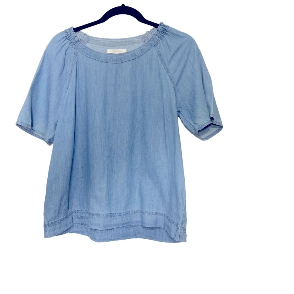 Caslon Swing Denim Blouse Women - Small